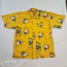 New! VTG Clench  Poker All Over Prin AOP Yellow Button Down Shirt Streetwear Y2K 2XL was just added to eBay. Check it out! #eBay #eBaySeller Jean Button Up Shirt, Shirt Streetwear, Love Animals, Jeans Button, Streetwear Y2k, 90s Fashion, Poker, Casual Looks, Button Downs