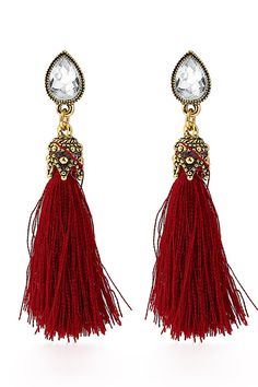 A thoughtful gift: With a timeless design and polished look, the accessories well with any collection, whether for your or as a gift celebrating friendship, birthdays and other memorable moments. Tassels Earrings, Celebrating Friendship, Romantic Earrings, Natural Stone Earrings, Beaded Tassel Earrings, Long Tassel Earrings, Earring Trends, Tassel Drop Earrings, Ethnic Earrings