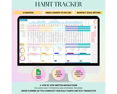 the habit tracker is displayed on a computer screen