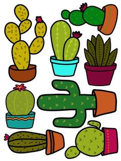 cactuses and succulents clip art