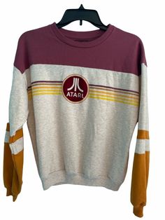 Small Atari Retro Gaming Cotton Sweatshirt Measurements taken flat one sided Length: 22” Bust: 20” Sleeve: 19” Retro Game, Retro Gaming, One Sided, Long Sleeve Tshirt Men, Active Wear, Gaming, Mens Accessories, Sweatshirts Hoodie, Mens Outfits