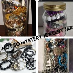 Not So Mystery Jewelry Jar How These Work: These Start At A $12,$14 Or $16 Auction In The Live Shows Only!!! You Will See A Jar Filled With 20+ Pieces Of Jewelry !!!! Jars Pictured In This Listing Are Only An Example Not The Exact Jars I Will Have Random Assortment Of Bracelets, Earrings , Necklaces, Rings, Brooches, And Pendants Some Nwt ,Nwot, Vintage, Modern ,Contemporary Ect Once You Win The Auction You Will Have An Opportunity To Have A Sneak Peak Of Your Jar Themed Jars And Random Jars Ava Mystery Jewelry Jar, Mystery Jewelry, Converse Design, Mystery Bag, Shimmer And Shine, Y2k Vibes, Shimmer N Shine, Glitz And Glam, Sneak Peak