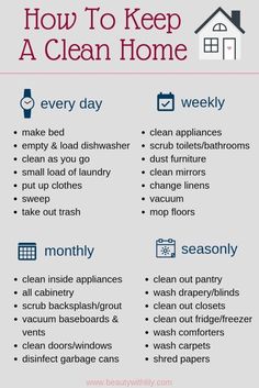 how to keep a clean home in the winter and summer months info graphic by beautifulhome