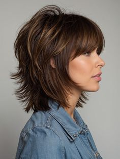 Curly To Straight Hair, Long Shag Haircut, Choppy Hair, Messy Short Hair, Shag Hairstyles, Shag Haircut