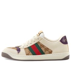 (WMNS) Gucci Screener GG Logo Sneakers 'Beige Brown' 677423-HVKI0-9765 Gucci Screener, Gg Logo, Beige Brown, Gucci, ? Logo, Sneakers, Quick Saves