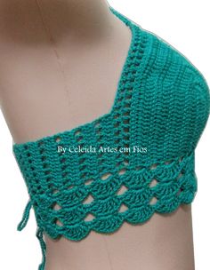 Crochet Bra Pattern, Crochet Bra, Crochet Ladies Tops, Crochet Swimwear, Crochet Tops Free Patterns, Crochet Summer Tops, Crochet Halter, Crochet Shirt, Crochet Woman