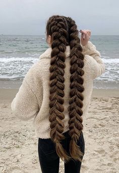 Thick Braids, Modele Fitness, Really Long Hair, Hairstyles Braided, Hairstyles Men, Braided Hairstyles Tutorials, Hairstyles Easy