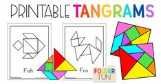 printable tanggrams for kids to color and cut out with their own shapes