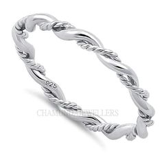 "Solid 925 Silver Twisted Cable Stackable Rings For Women, Wedding Bands Women, Wire Rope Ring, Twisted Rope Band Ring, Gift For Her, Everyday Jewelry PRODUCT:- SKU:-NF 70108 SR METAL:- 925 Sterling silver STYLE:- Wire Rope  Jewelry Type : Ring Manufacture By Chamundajeweller925 Goal:- 100% genuine Customer Satisfaction, 925per 1000 % Sterling silver stamp on all the item > my all item is in 925 sterling silver > our design are made in kad (matrix) and made by handmade >please visit my shop and Silver Rings Handmade Twist, Sterling Silver Diamond Ring With A Modern Twist, Celtic Twist Ring, Women Wedding Bands, Wedding Bands Women, Rings For Women Wedding, Plain Silver Rings, Rope Ring, Rope Rings