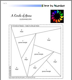 a circle of geese is shown in the diagram above it's instructions for how to make