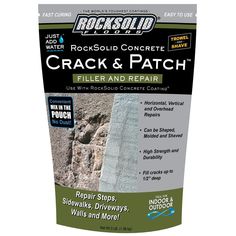 Rust-Oleum RockSolid 3 lbs. Crack and Patch (Case of 6) Repair Cracked Concrete, Garage Steps, Concrete Product, Cracked Concrete, Driveway Repair, Concrete Repair, Concrete Resurfacing, Concrete Coatings, Termite Control