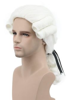 PRICES MAY VARY. 100% Brand New Function: Perfect for halloween cosplay,concerts,theme parties,weddings, dating, anime costume party, daily use and any other occasion Adjustable Size: The size of wig cap is adjustable, the maximum circumference approx 21~24inch/54~62cm(exist 1~2cm normal error) High Quality: 100% high-quality high-temperature synthetic fiber,which is very suitable for long term use Wig color may vary due to different monitor or lights Medium To Long Haircut, Judge Wig, Colonial Wigs, Hair Dye Color Ideas, Mullet Wig, White Wig, Men's Wigs, Wig Party, Hair Tattoos