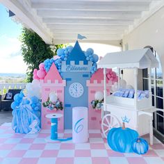 Cinderella Castle Backdrop, Castle Decorations Party, Princess Backdrop Ideas, Castle Theme Birthday Party, Castle Birthday Decorations, Cinderella Backdrop, Princess Castle Backdrop, Cinderella Decor, Princess Party Backdrop