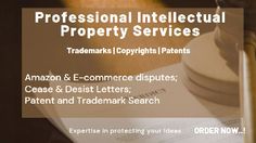 an advertisement for the professional intellectual property services company, which is offering information on how to use it