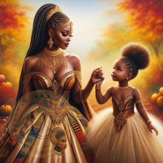 Festive Illustration, African Royalty, Png Graphics, Cards Birthday, Mother And Daughter, Fall Vibes, Endless Possibilities, Fall Pumpkins, Drawing And Illustration