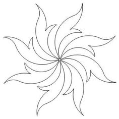 a drawing of a flower that is in the shape of a sunflower, on a white background