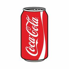 a can of coca cola on a gray background