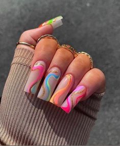 Nails Board, 2023 Nails, Edgy Nails, Long Acrylic Nails Coffin, Long Acrylic, Nail Styles, Bling Acrylic Nails, Acrylic Nails Coffin Short, Summer Acrylic Nails