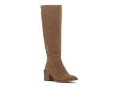 Saw this at DSW! Brown Knee Boots, Cozy Slippers Boots, Almond Toe Boots, Shoe Size Chart Kids, Koolaburra By Ugg, Stitching Details, Tall Boot, Slouched Boots, Wide Calf Boots