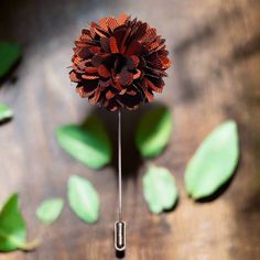 Mahogany Blossom Lapel Pin Elegant Brown Formal Brooches, Elegant Formal Flower Enamel Pin, Elegant Formal Flower Shaped Enamel Pin, Elegant Flower Shaped Enamel Pin For Formal Occasions, Lapel Flower, Fresh Cut Flowers, Modern Gentleman, Fresh Cut, Color Textures