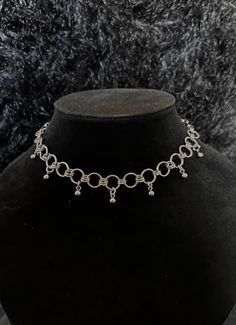 Delicate stainless steel chainmaille chain choker  Hand crafted choker, 100% stainless steel chain and ball charms Sterling Silver Chain Choker, Adjustable Ball Chain Choker, Adjustable Ball Chain Choker Jewelry, Adjustable Sterling Silver Chain Choker, Silver Dangle Chain Choker, Silver Metal Choker With Beaded Chain, Adjustable Stainless Steel Chain Choker Necklace, Adjustable Stainless Steel Chain Choker, Adjustable Stainless Steel Choker Chain Necklace