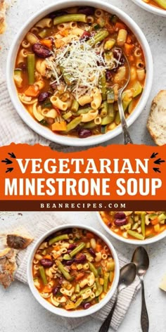 Rediscover the comforting warmth of homemade meals with Vegetarian Minestrone Soup! This hearty bean soup, inspired by Olive Garden's Italian classic, is perfect for simple dinner ideas and meal prep lunch ideas. Bring a taste of tradition to your table—make it today and savor every bite! Bean Soup Mix Recipe, Vegetarian Bean Recipes, Best Minestrone Soup, Vegetarian Minestrone, Prep Lunch Ideas, Vegetarian Minestrone Soup, Meal Prep Lunch Ideas, Easy Bean Recipes