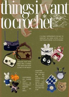 an advertisement for crochet is featured in the magazine things i want to crochet