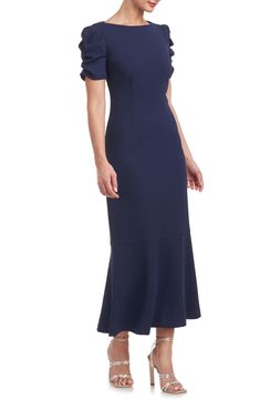 Cocktail Dress Nordstrom, Embroidered Cocktail Dress, Tea Length Dress, Long Sleeve Sheath Dress, Gingham Linen, Column Gown, Midi Dress Party, Tea Length Dresses, Cocktail Dress Lace