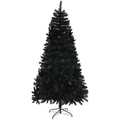 a black christmas tree on a white background