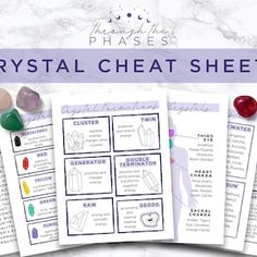 the crystal neat sheet is shown with instructions for how to use it and how to use it