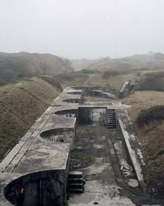 an old concrete trench in the middle of nowhere