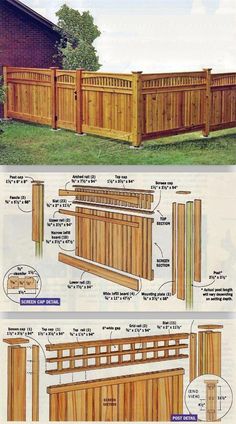 the instructions for how to build a wooden fence