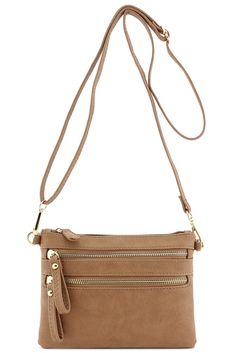 PRICES MAY VARY. Dimensions: 8"(L) x 5.75"(H) x 1"(D) Zipper closure Adjustable shoulder strap with 27" drop & detachable 8" wrist strap Faux leather & gold tone hardware 1 zipper pocket inside Multi Zipper Pocket Crossbody Bag, Total 3 zipper pockets at outside and 1 zipper pocket inside. It can be used as a wristlet purse or as a crossbody bag. Small Wristlet, Vegan Purses, Crossbody Bags For Women, Wristlet Purse, Slim Wallet, Small Purse, Womens Purses, Black Cross Body Bag, Wrist Strap