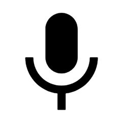 a microphone icon on a white background