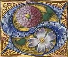 an ornate painting with flowers on it