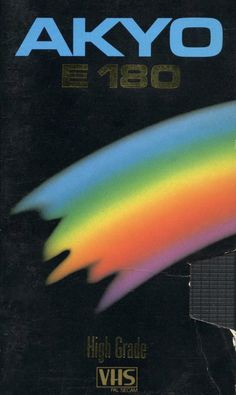 the back cover of akyo e130 high grade vibs, with an image of a rainbow painted on it