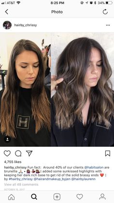 Color Balayage Brunette, Brassy Hair, Color Balayage, Balayage Brunette, Brown Blonde Hair, Hair Color And Cut, Mid Length Hair, Hair Color Balayage