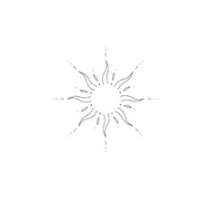 the outline of a sun on a white background