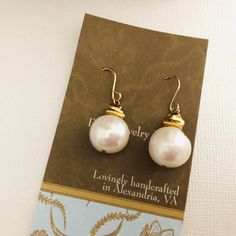 Large round freshwater pearl earrings with 14K gold fill components. Pearl size is 15mm. 14K gold fill components, including handcrafted ear wire. The earrings measure 35MM from the top of the ear wire. Note: Freshwater pearls are made by nature, so there will be variations in size and texture. Gold 14k Gold-filled Pearl Drop Earrings, Gold 14k Gold-filled Drop Pearl Earrings, 14k Yellow Gold-filled Pearl Earrings, Hypoallergenic 14k Gold-filled Round Pearl Earrings, Adjustable 14k Gold-filled Pearl Drop Earrings, Freshwater Pearls Earrings, Bead Store, Pearl Size, Ear Wire