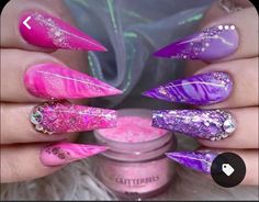 Stilleto Nails Designs, Giveaway Post, Nail Tip Designs, Gem Nails, Pretty Nail Art