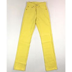 Vintage Levi's 501 For Women Yellow Straight Leg Button Fly Denim Jeans. - Genuinely Made In Usa Vintage Levi's Jeans. - Style # 065010675 - Levi's Red Tab - 5 Pocket Design - Zipper Fly Closure 100% Cotton Brand New Without Tags, Never Worn, No Flaws Women's Size 24x32. Measurements: Waist- 23" Inseam- 32.5" Outseam- 42" Cuff- 14" Front Rise- 10" Back Rise- 13" 100% Genuine Us Seller & Family-Owned Business Yellow Jeans, Vintage Levis Jeans, Vintage Levis 501, Levi's 501, Levis 501, Levi's Jeans, Vintage Levis, Vintage Jeans, Levis Jeans