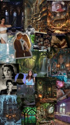 the collage shows many different scenes in this photo, including an image of a woman and