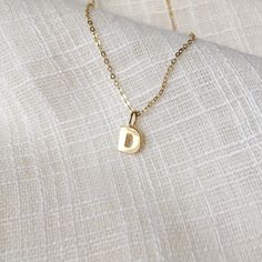 Minimalist 14k Gold-filled Initial Necklace, Minimalist 14k Gold Filled Initial Necklace In Yellow Gold, Minimalist 14k Gold-filled Initial Necklace In Yellow Gold, Dainty White Gold Initial Necklace For Everyday, Everyday Dainty White Gold Initial Necklace, Letter D Necklace, D Necklace, Dainty Initial Necklace, Initial D