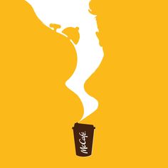 Linkedin Design, Coffee Advertising, Negative Space Design, Clever Advertising, 광고 디자인, Creative Advertising Campaign, Great Ads, Ads Of The World, Gold Pin