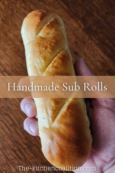 These handmade sub rolls are sturdy enough to hold up for hearty meatballs yet soft enough for a simple easy sub sandwitch. Sub Rolls Homemade Bread Machine, Hoagie Rolls Recipe, Sub Buns Sandwiches, Soft Sandwich Rolls Recipe, Hoagie Bun Recipe, Hoagie Buns, Diy Subs Sandwiches, Easy Sub Rolls