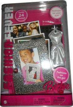 the package is packed with pictures and clothes for barbie doll making, including an image of a woman's dress