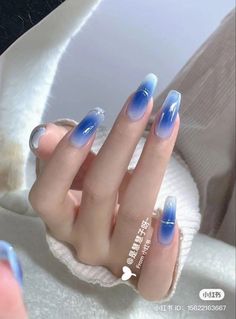 Purple Blush Nails, Blue Blush Nails, Type Nails, Baby Pink Nails, Nails Design Ideas, Different Meaning, Airbrush Nails, Korean Nails