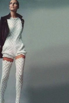 Guy Bourdin, Icon Fashion, Emanuel Ungaro, Mod Fashion, 1960s Fashion, 60s Fashion, Moda Vintage, Knee High Socks