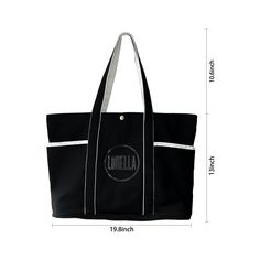 Be prepared for any adventure with our Can Hold It All Tote! This stylish and spacious tote has you covered, keeping everything you need in one place. Say goodbye to digging for your essentials and hello to convenience and organization. Perfect for the on-the-go lifestyle. Black Canvas Bag With Zipper Pocket For Daily Use, Black Large Capacity Canvas Tote Bag, Black Canvas Bag With Pockets For Travel, Black Rectangular Canvas Bag With Zipper Pocket, Black Canvas Travel Bag With Double Handle, Large Capacity Black Canvas Bag For On-the-go, Black Canvas Bag With Removable Pouch For On-the-go, Black Large Capacity Canvas Bag For School, Large Capacity Black Canvas Bag For School