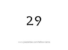 the number 29 is displayed in black and white, with an arrow pointing to it